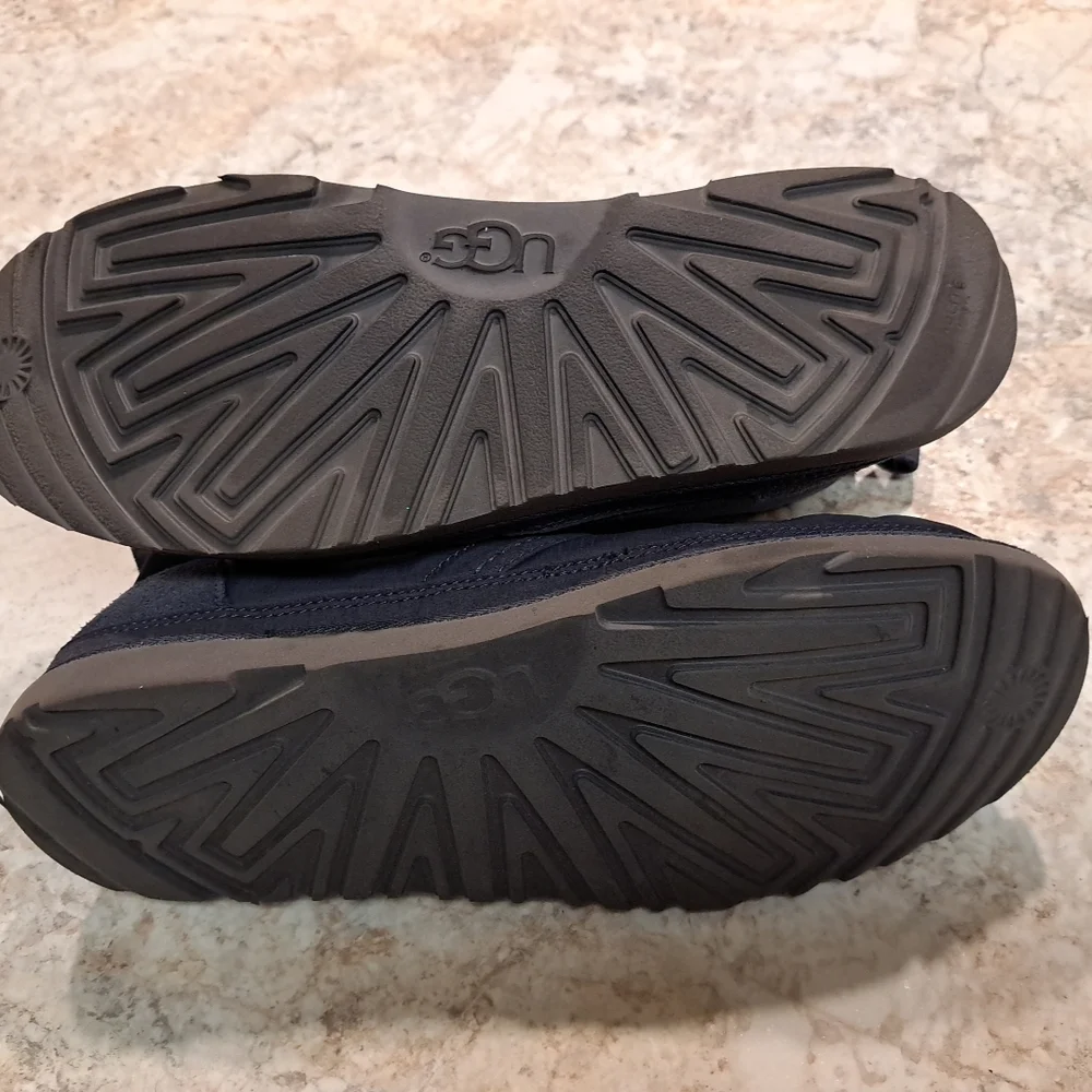 UGG Neumel Canvas Size 10 Dark Navy Chukka Style EUC